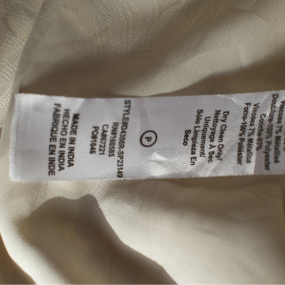 CIEBON Beverly Metallic Tie Waist Long Sleeve Maxi Shirtdress size large - Picture 4 of 6